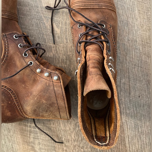 RED WING | Heritage Copper 6 Inch Iron Ranger Leather Lace Up Work Boots - Picture 9 of 16